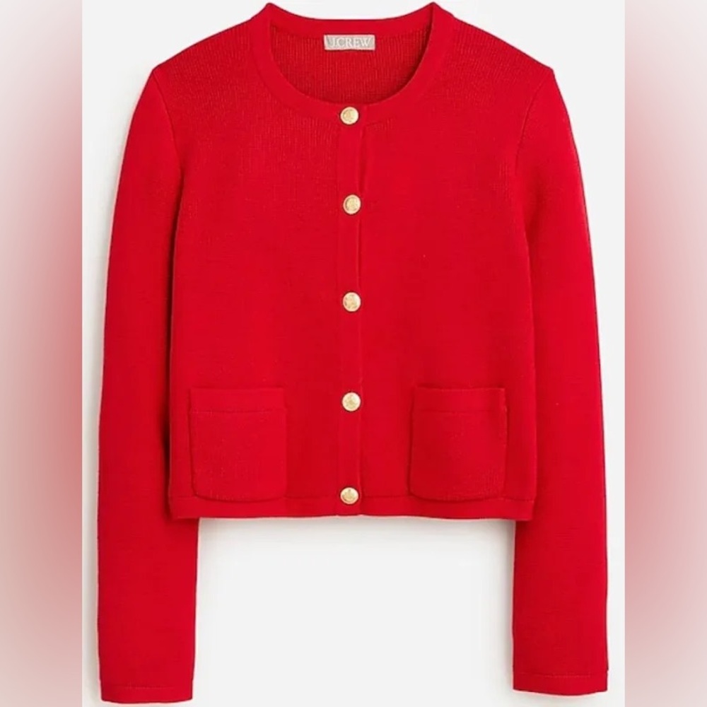 Jcrew Emilie sweater lady jacket- classic cardinal SIZE SMALL